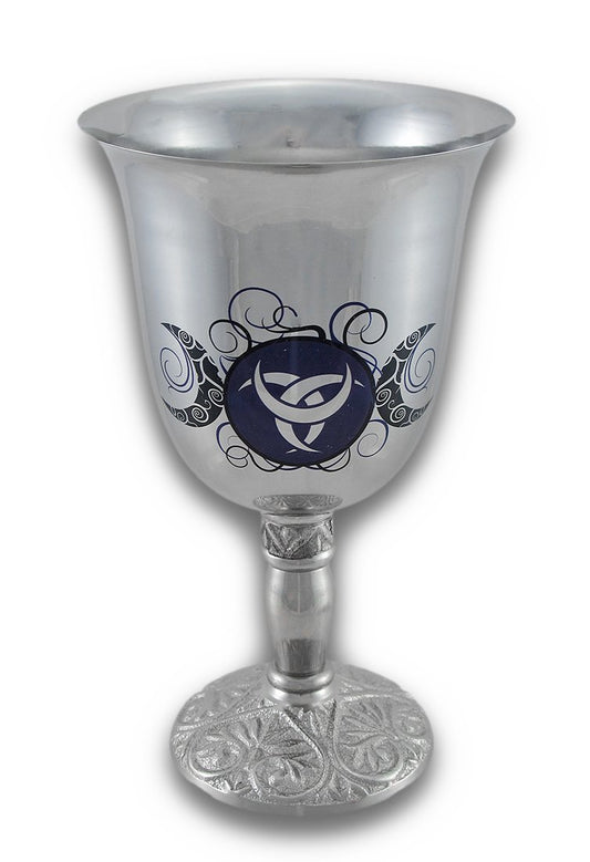Lustrous Stainless Steel Triple Moon Chalice