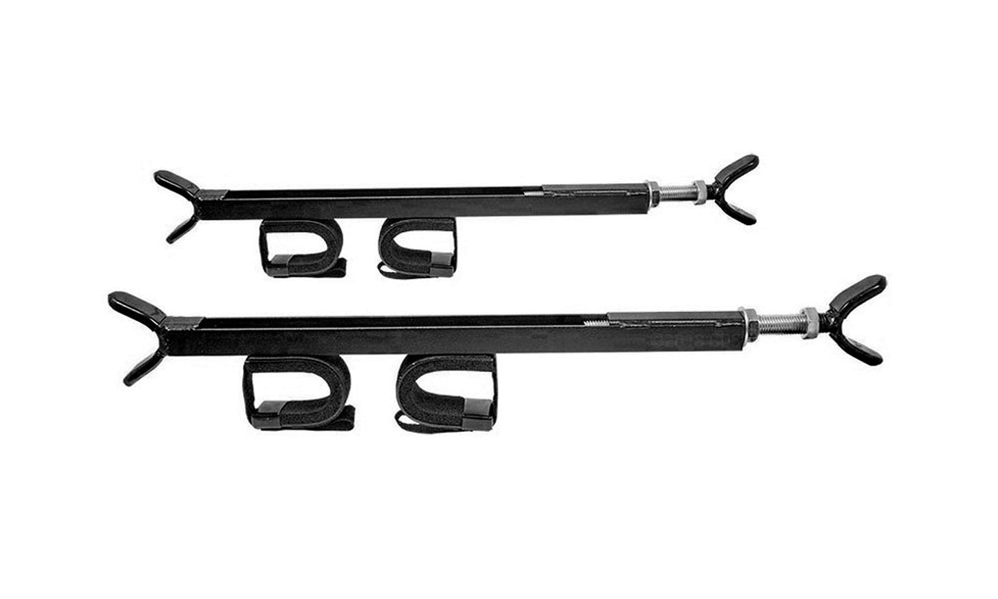 Great Day Quick-Draw Overhead Gun Rack - for UTVs with Different Roll Bar Depth/Width or Jeep Wrangler - Black Powder-Coated Finish - 2 Gun Model