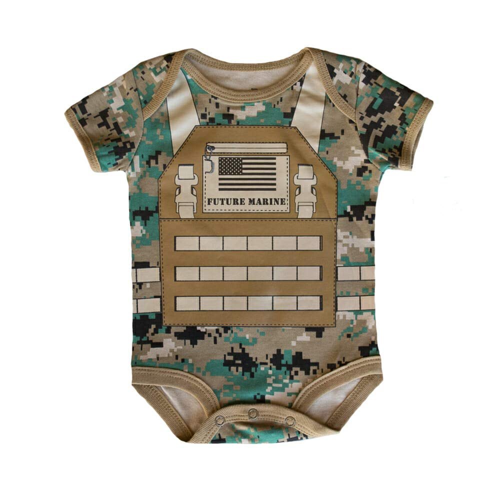 TC U.S.M.C. Future Marine Flak Baby Coat BodySuit, Marpat Woodland Camo, 9-12 Months