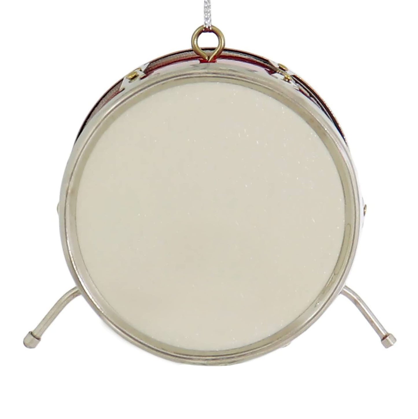 Broadway Gifts 2.8 Inch Red Wood and Brass Bass Drum Ornament Decoration