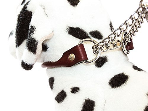 Auburn Leathercrafters Leather Martingale Dog Collar Rolled - 14 - Burgundy