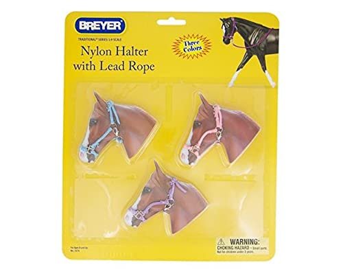Breyer 2474 Nylon Halters,Blue,Pink,Purple