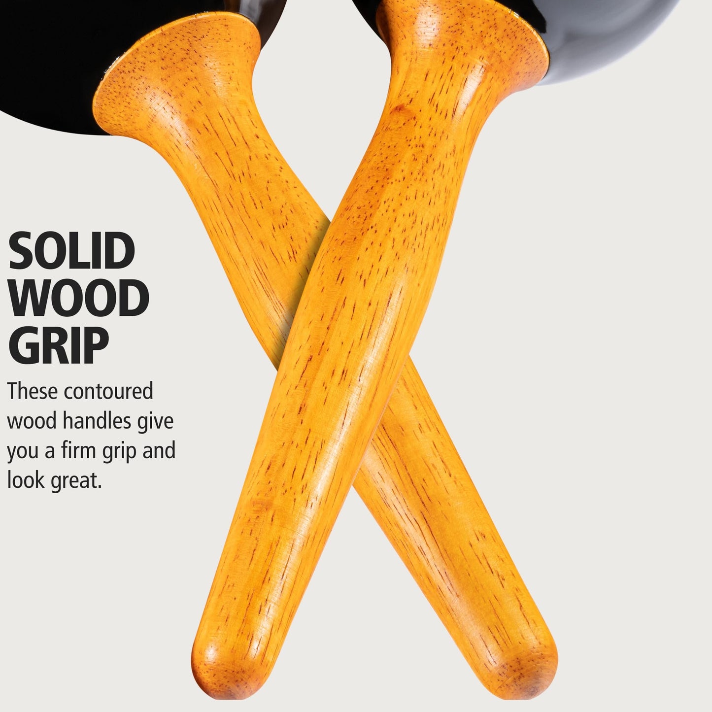 Live Maracas Hand Shaker Rattles with All-weather Synthetic Shells and Handles — NOT MADE IN CHINA — Great for Live Performances, 2-YEAR WARRANTY
