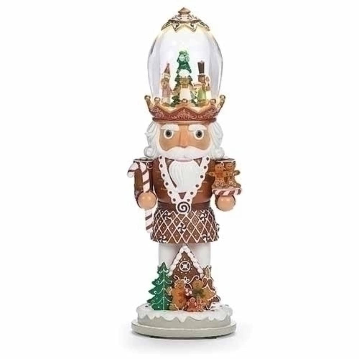 Roman 15.5" LED Lighted Musical Gingerbread Nutcracker Christmas Tabletop Decor
