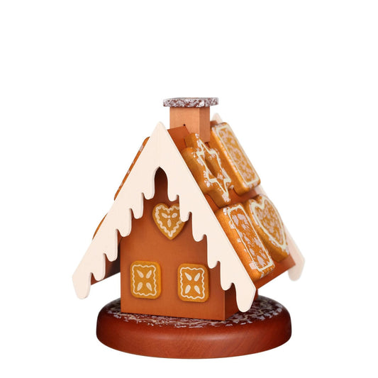 Alexander Taron Importer 1-066 Christian Ulbricht Incense Burner-Gingerbread House (Natural) -4.25" H x 4" W x 4.5" D, One Size, Brown