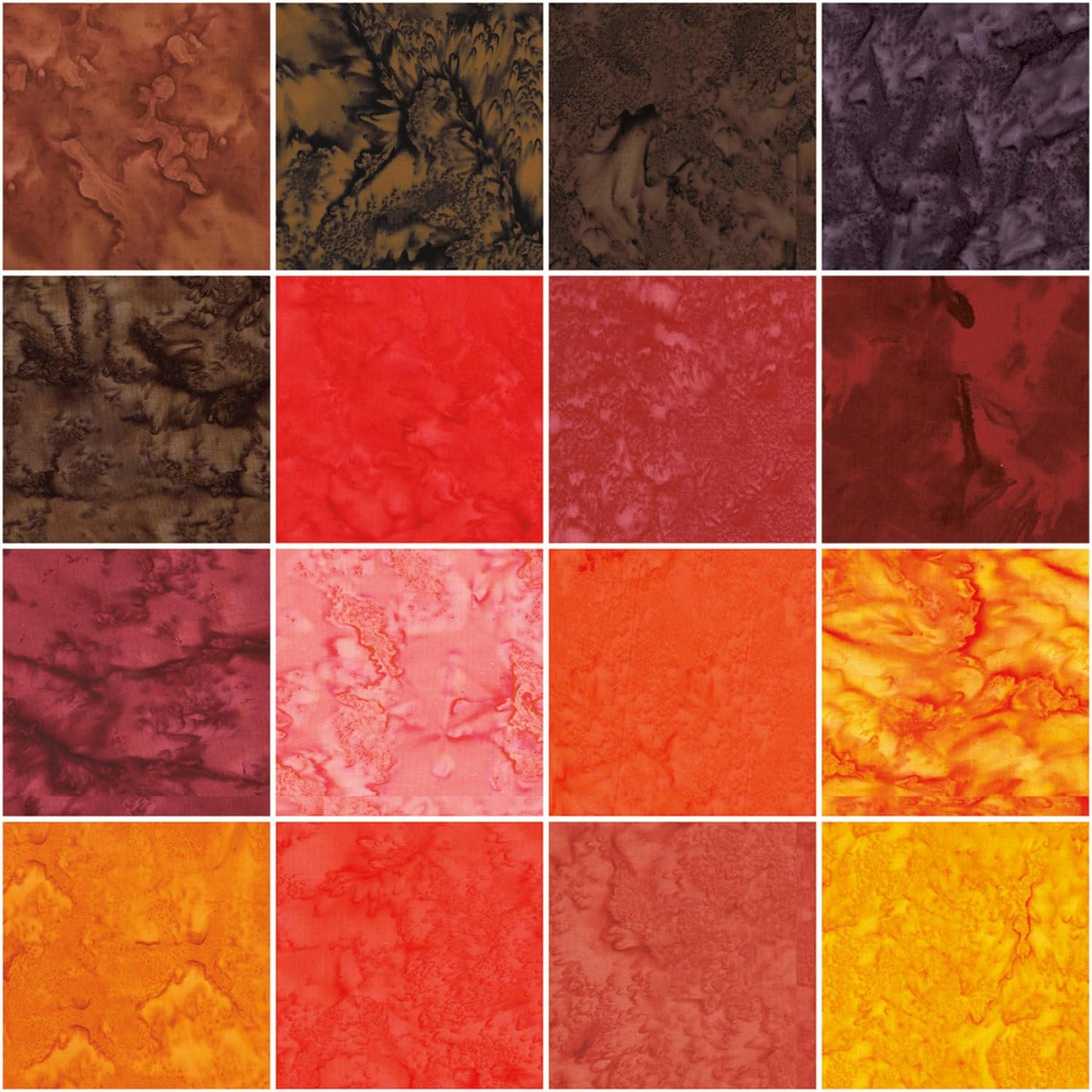 Expressions Batiks Bundles Warm Glow 16 Fat Quarters Riley Blake Designs FQ-21007-16
