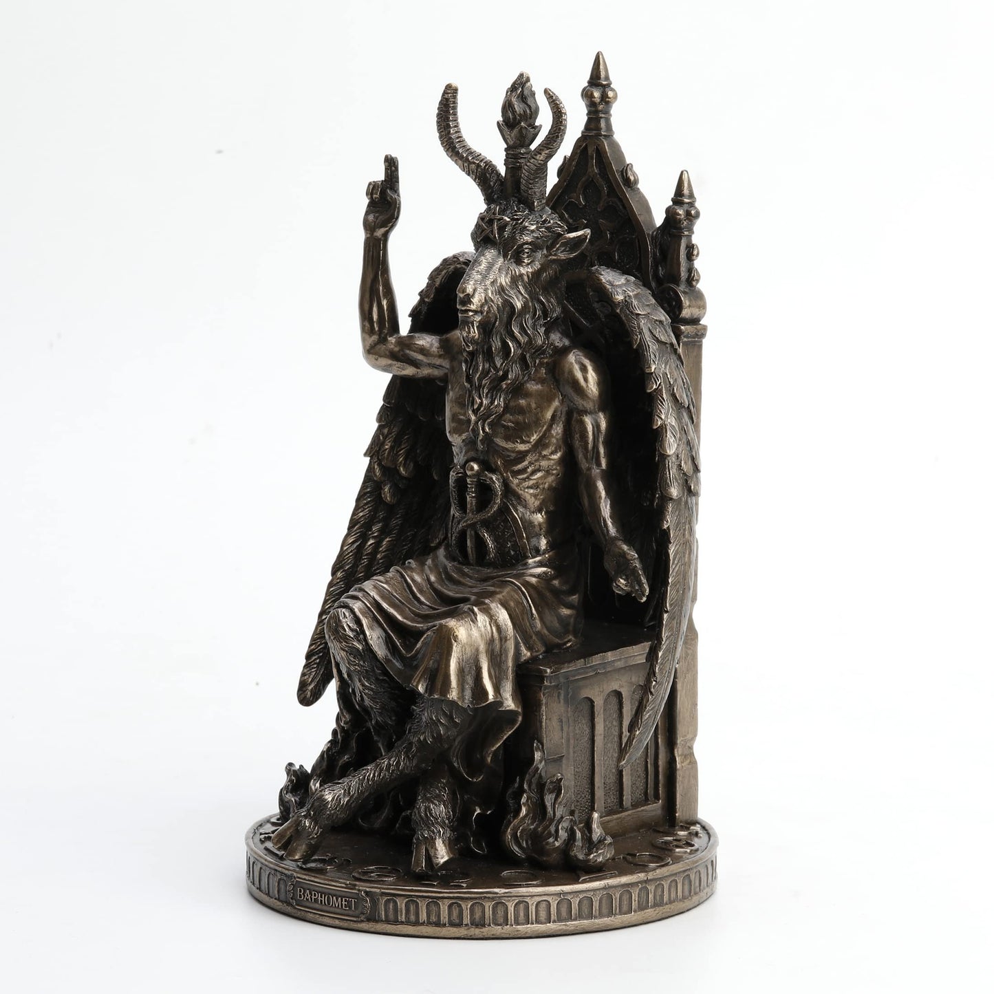 Veronese Design 9 1/2 Inch Statue of Baphomet Resin Statue Antique Bronze Occult Gift