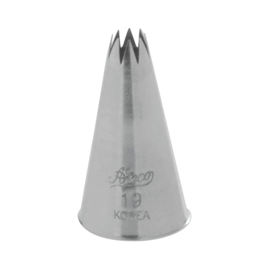 Ateco Decorating Tip 19 - Flower Shape Piping Tip - Stainless Steel - Silver