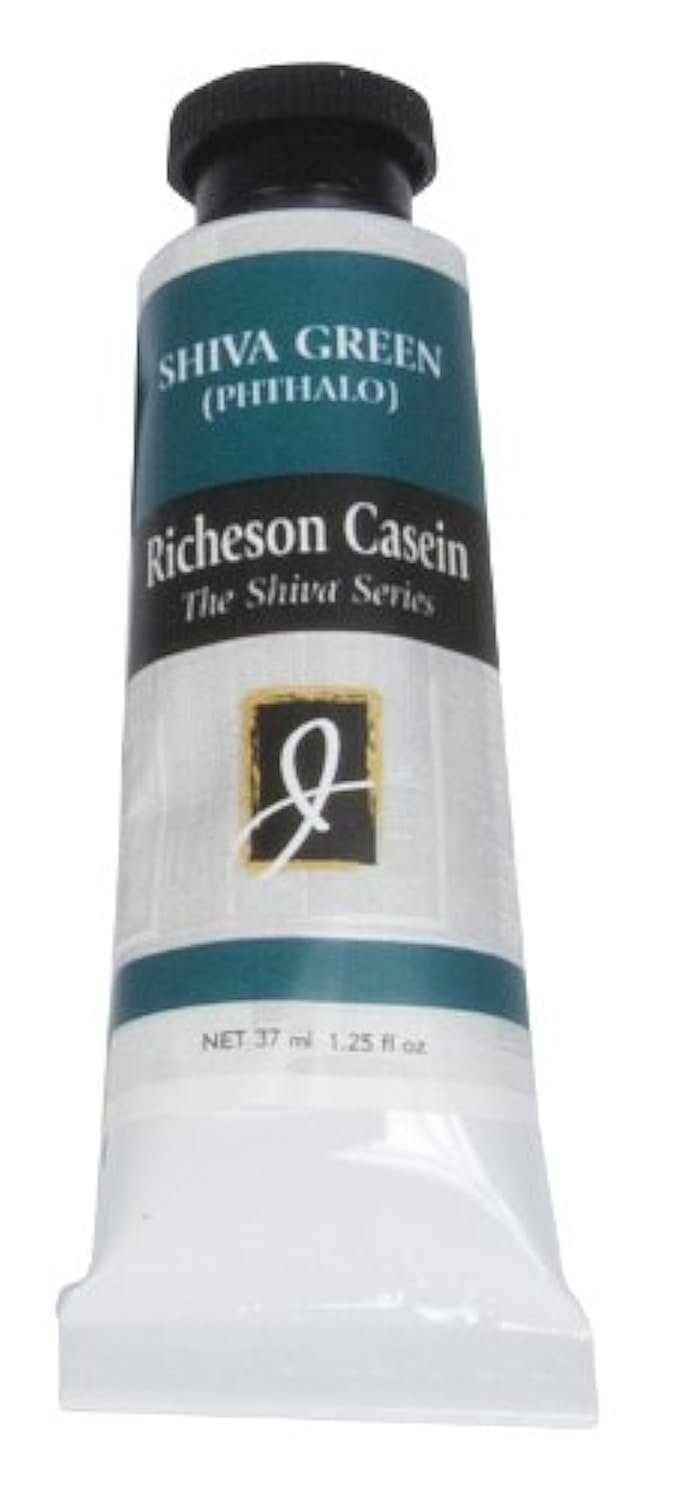 Jack Richeson Artist Casein Colors, 37-Milileter, Pthalo Green