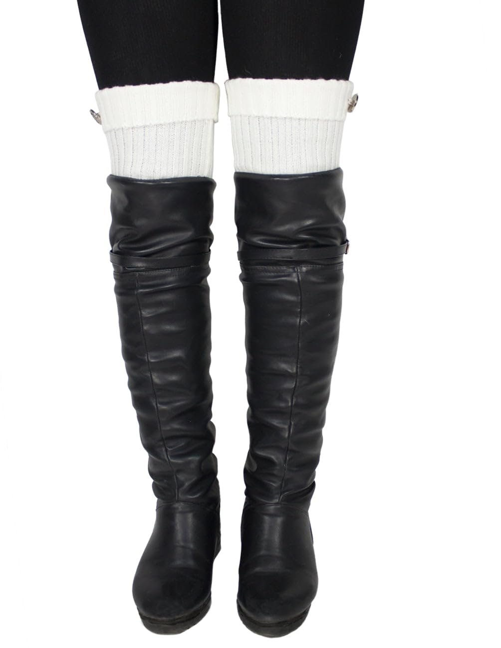 SANTA BOOT CUFF PAIR LONG HAIR