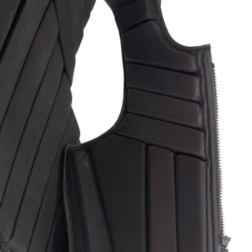 Artist Unknown Ovation Adults' ComfortFlex Body Protector | Durable Comfortable Adjustable Safety Reflective Piping Equestrian Riding Vest, Black, Medium