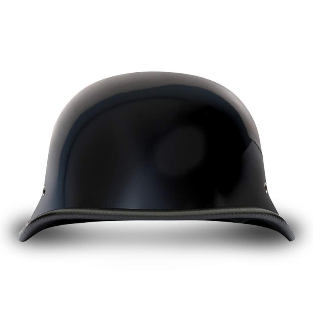 Daytona Helmets German Helmet for Men - Novelty Half Helmet with Breathable Liner - Retro Skull Cap Helmet with Head Wrap