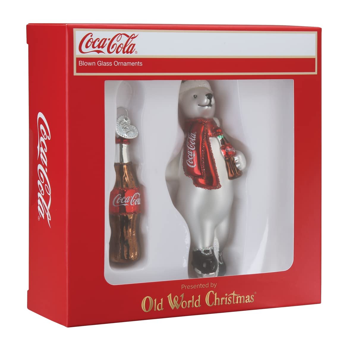 Old World Christmas Coca-Cola Glass Blown Ornament for Christmas Tree