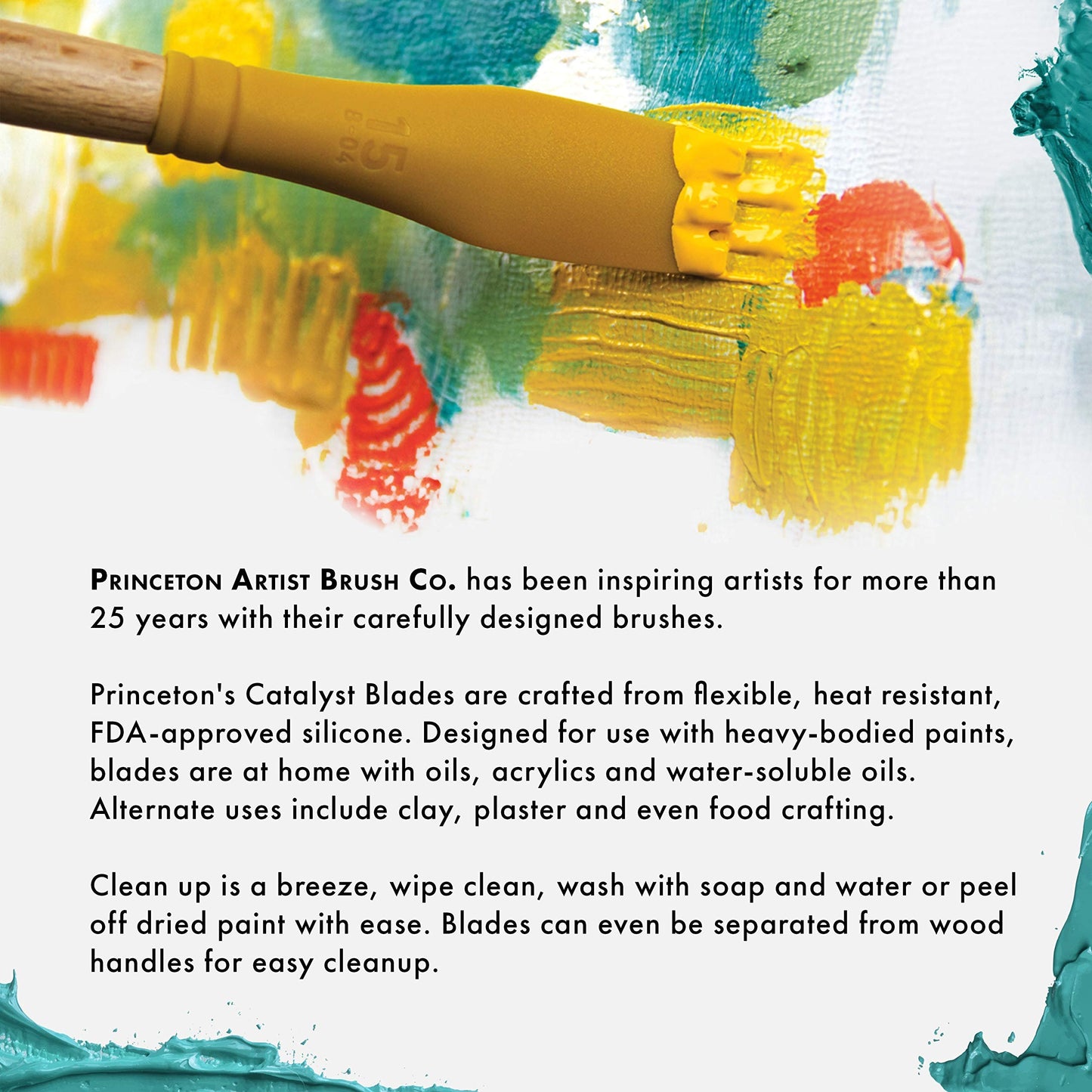 Princeton Catalyst Tools, Art Supplies for Texturizing and Moving Paint, Blade- 30mm, White