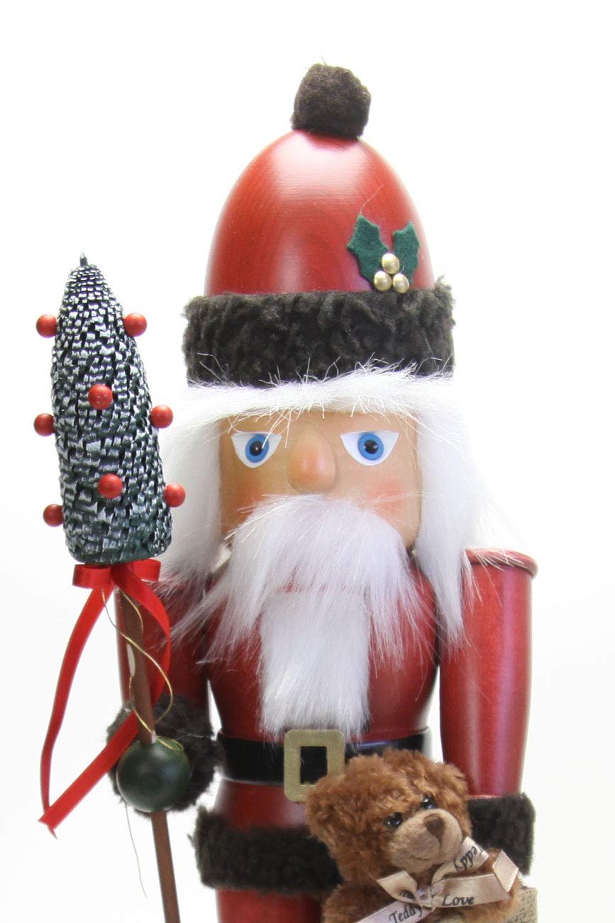 Christian Ulbricht German Christmas Nutcracker Santa Claus with Teddy - 44,5 cm / 18 inch - Authentic German Erzgebirge Nutcrackers