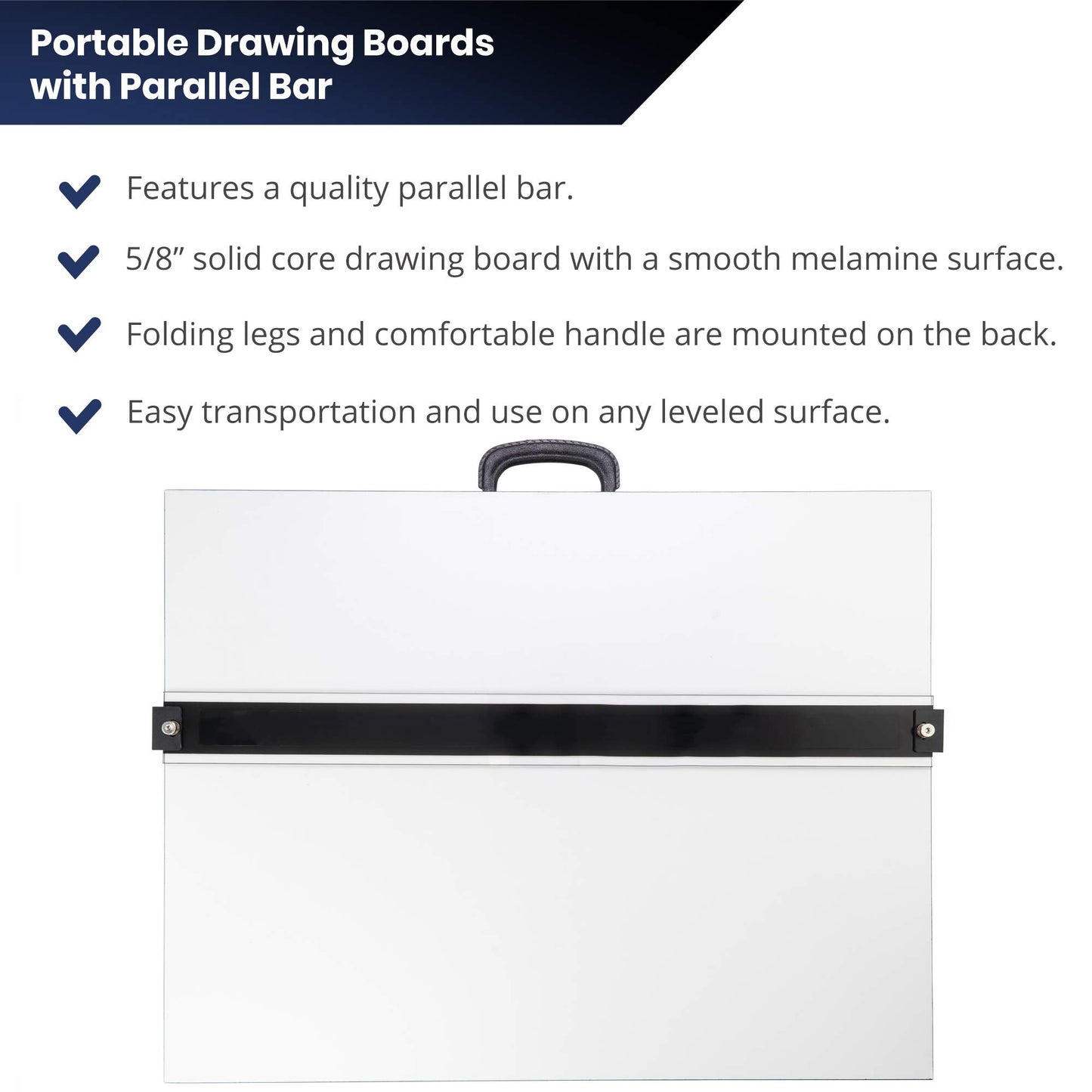 Pacific Arc Drafting Board, Portable Drafting Table with Parallel Bar, Parent