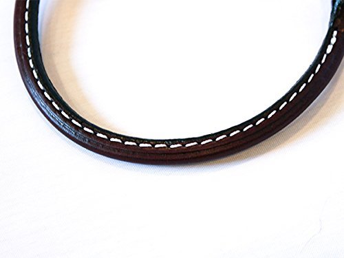 Auburn Leathercrafters Leather Martingale Dog Collar Rolled - 14 - Burgundy