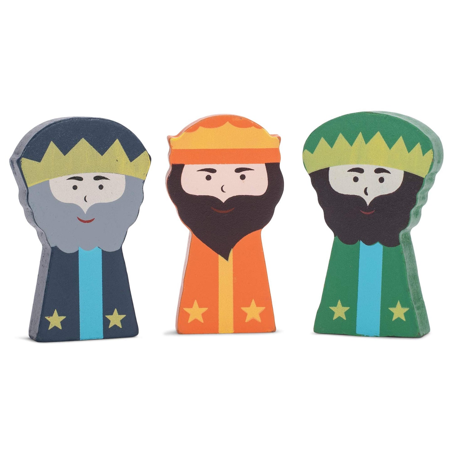 Kurt Adler 2-3-Inch Wooden Children's Nativity Set with Stable and 10 Figures