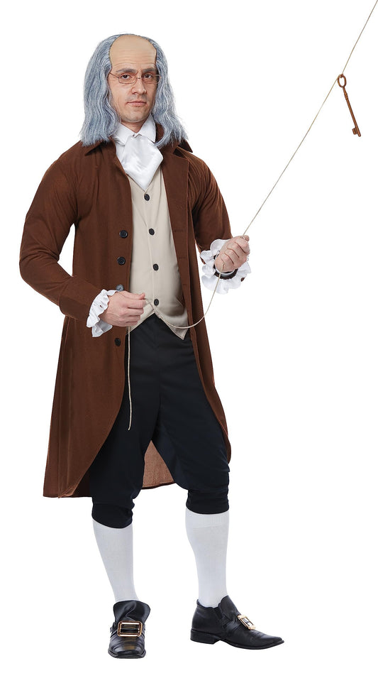 California Costumes mens Benjamin Franklin - Colonial Man - Adult Costume