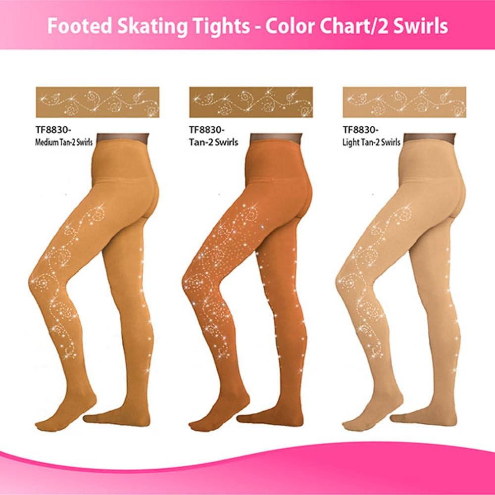 ChloeNoel Figure Skating Footed Tights TF8830