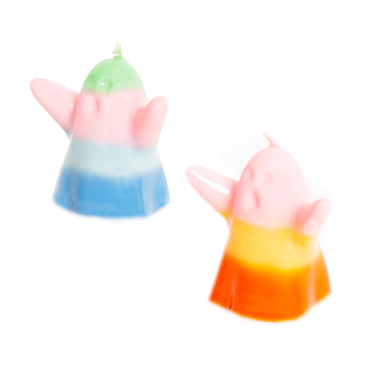 Ghost Candle “Trick” Blue – Decorative Blue Ghost-Shaped Candle for Halloween & Events