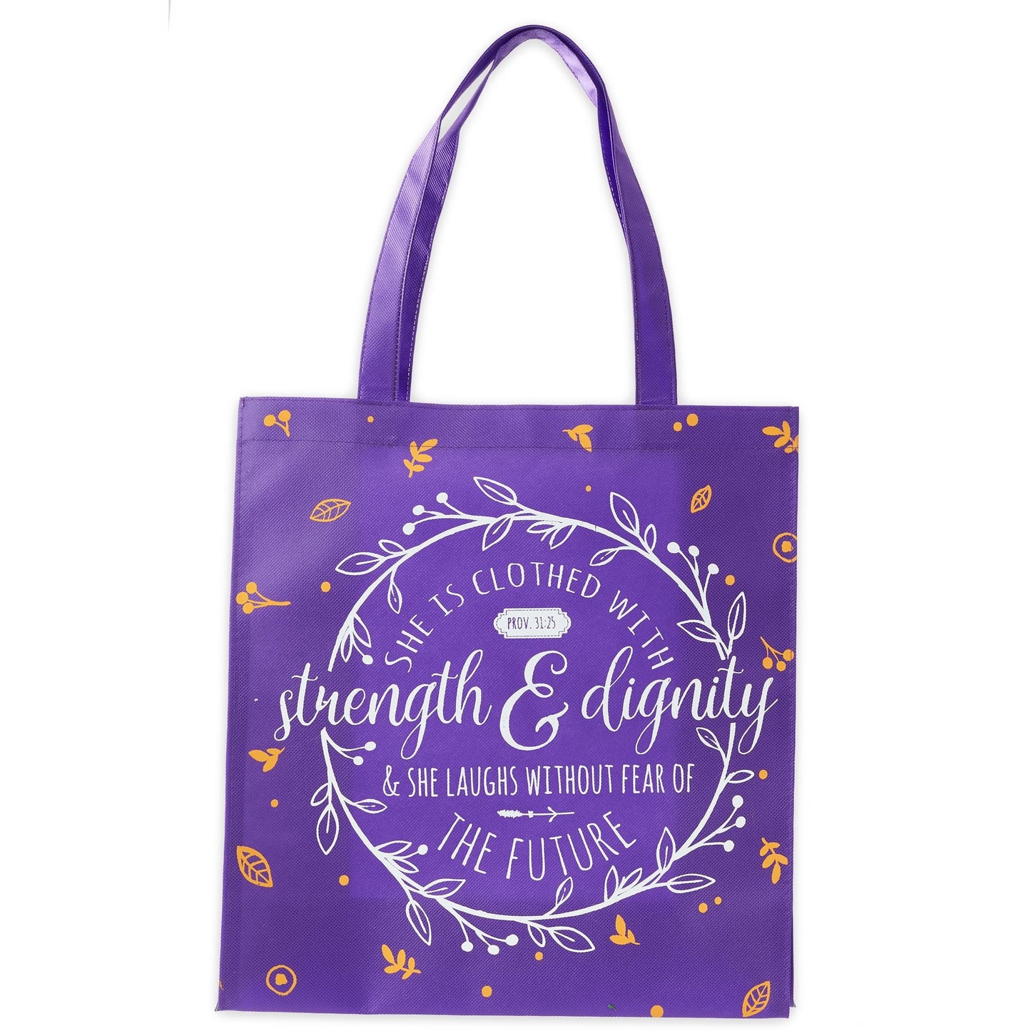 Christian Art Gifts Large Reusable Shopping Tote Bags for Women & Men, Inspirational Scripture, Sturdy Handles, Multicolor