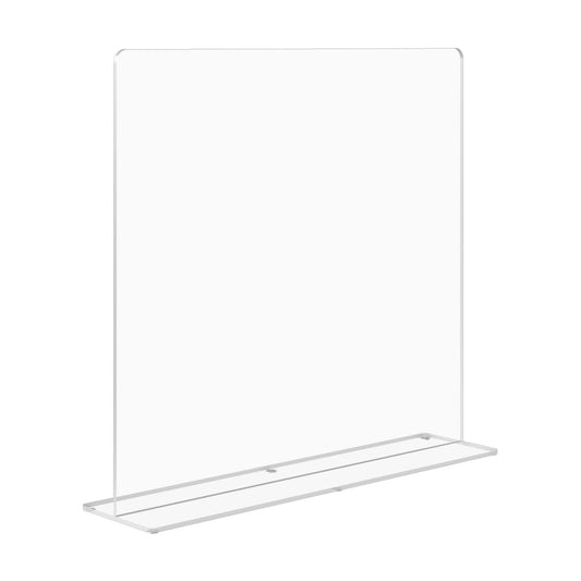 Clear Acrylic Large Sink Splash Guard Freestanding Panel Barrier One Piece No Assembly Protective Shield for Medical Complexes Schools Workspaces and Restaurants 19" x 18" by Marketing Holders