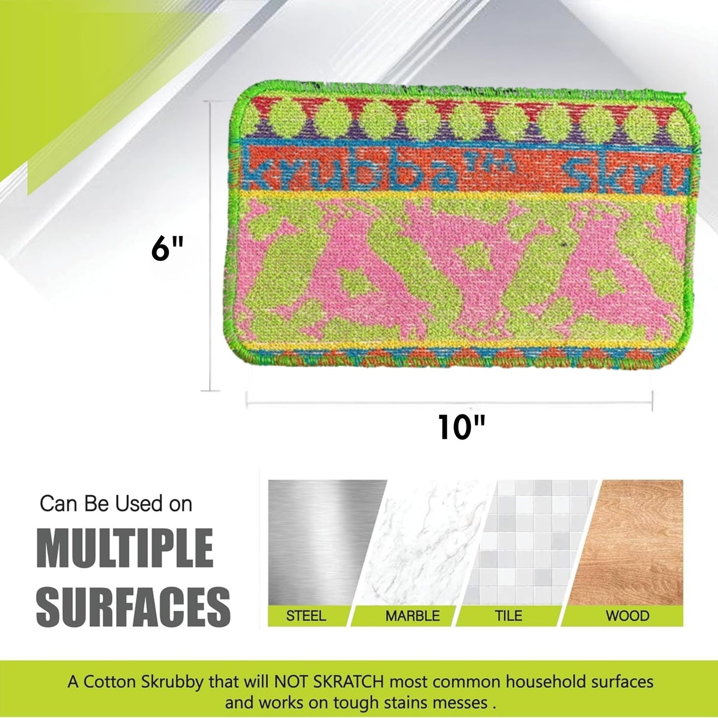 Wet-It Skrubba Non-Scratch Scouring Pads – Durable European Scrubby Sponges for Kitchen, Dishes, Pots, Pans, Glass, Ceramic & More – Multipurpose Cleaning Pads (Variety Pack)