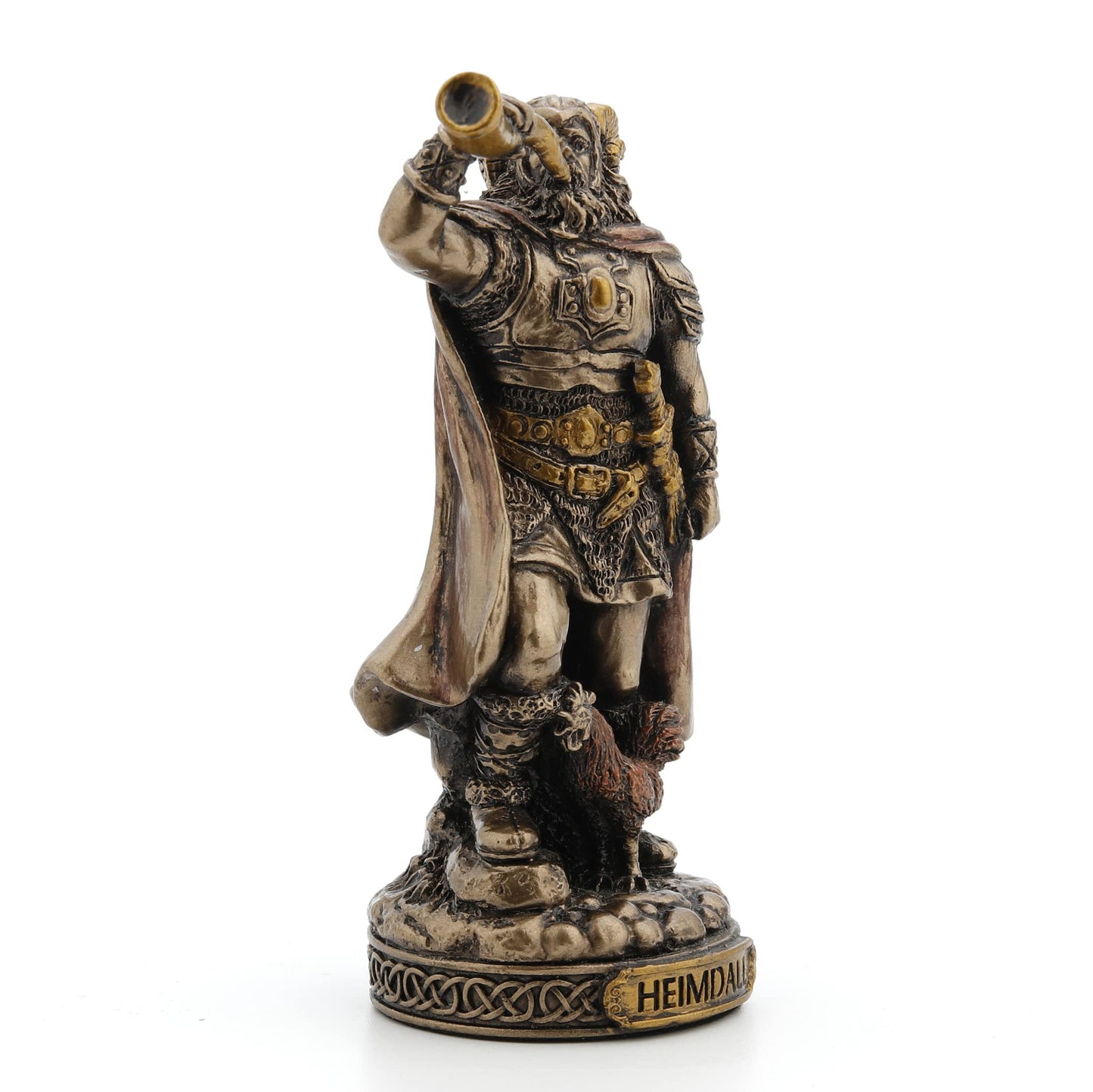 Veronese Design Heimdall The Norse Guardian of The Bifrost Hand Painted Bronze Finish Miniature Figurine