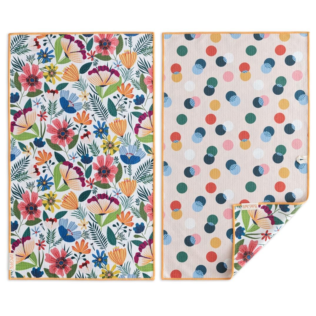 WerkShoppe Fields of Flowers Microfiber Kitchen Towel - Home DÉCOR Gift