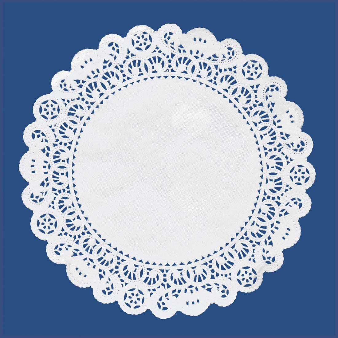 Hygloss Round Paper Doilies - 100 Pcs. 10-Inch - Decorative White Lace Doilies - Disposable and Food Grade Safe