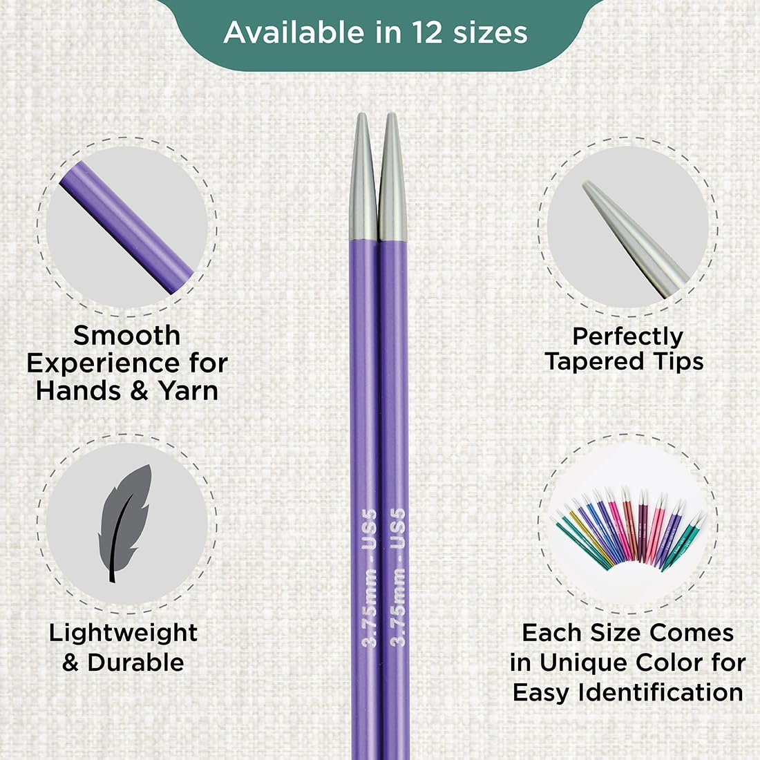 KnitPro Zing Interchangeable Circular Needles 4" (10cm)