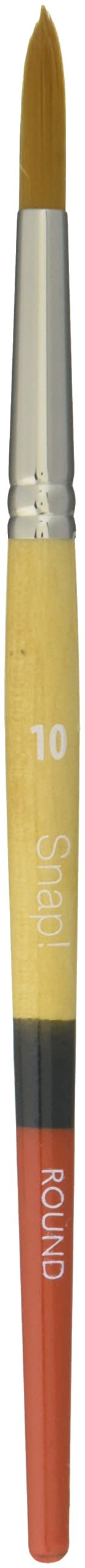Princeton Snap! PAB96511 9650R-10 Snap Brush, Taklon Round 10, Gold