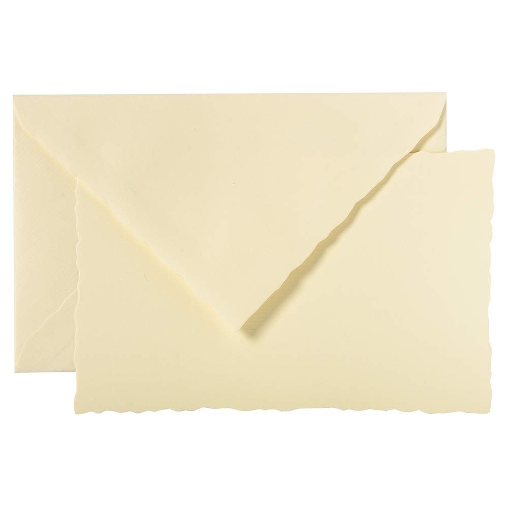 Clairefontaine - Ref 25202L - G.Lalo Correspondence Set "Collection de Paris" - 10 x Cards (300gsm, 97 x 152mm) + 10 x Lined Envelopes with Serrated Edges (100 x 158mm) - Blue