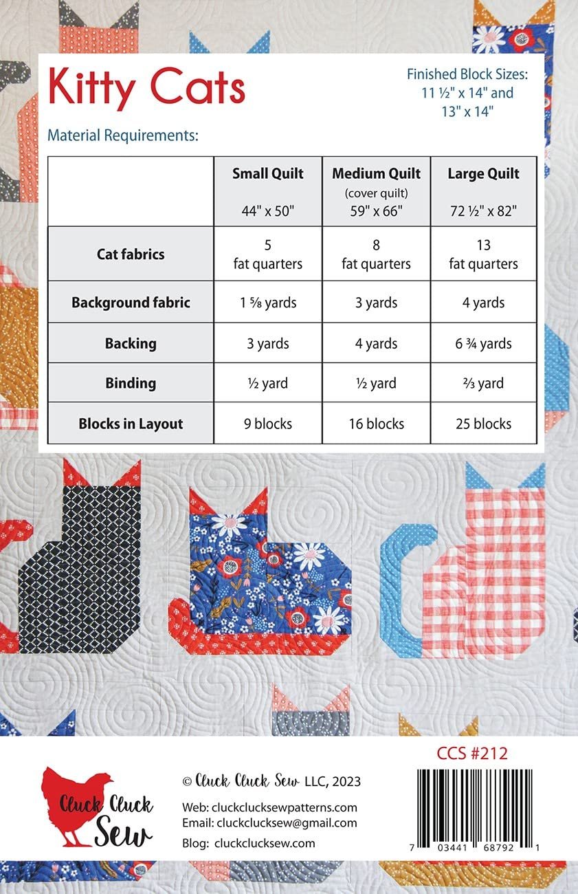 Kitty Cats Quilt Pattern by Cluck Cluck Sew