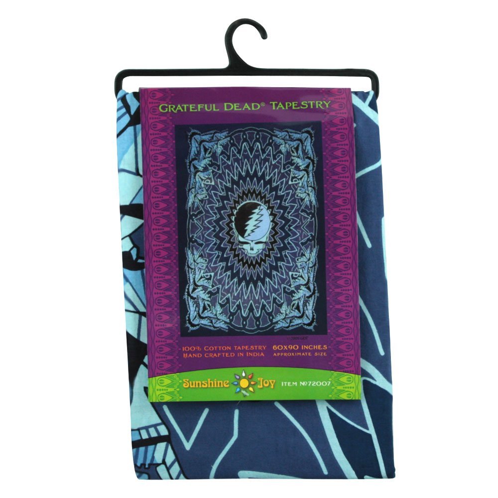 Sunshine Joy Grateful Dead Steal Your Face Butterfly Tapestry Wall Art Beach Sheet Huge 60x90 Inches