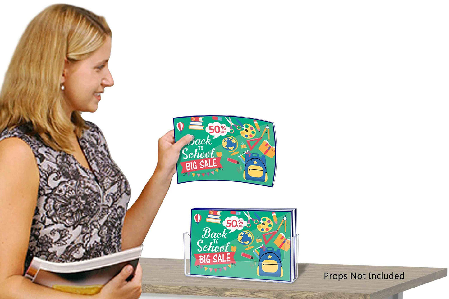 Marketing Holders Brochure Slatwall Clear Acrylic for Trifold Literature