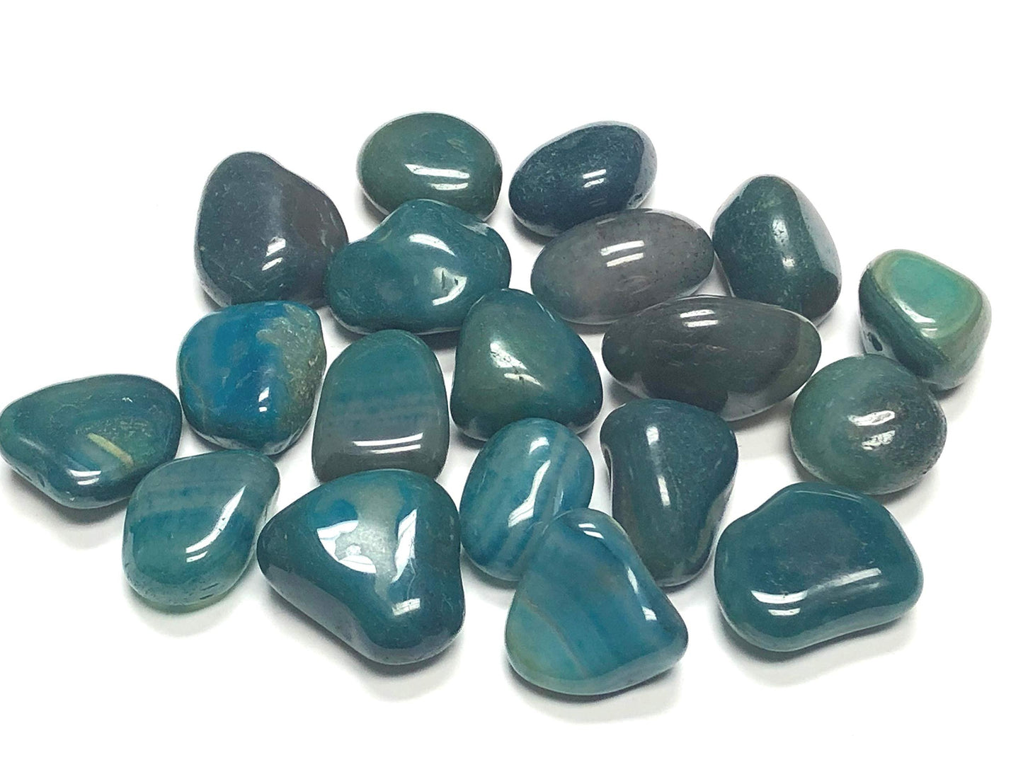 Zentron Crystal Collection: Tumbled Dyed Agate - Large 1" Pieces with Velvet Bag