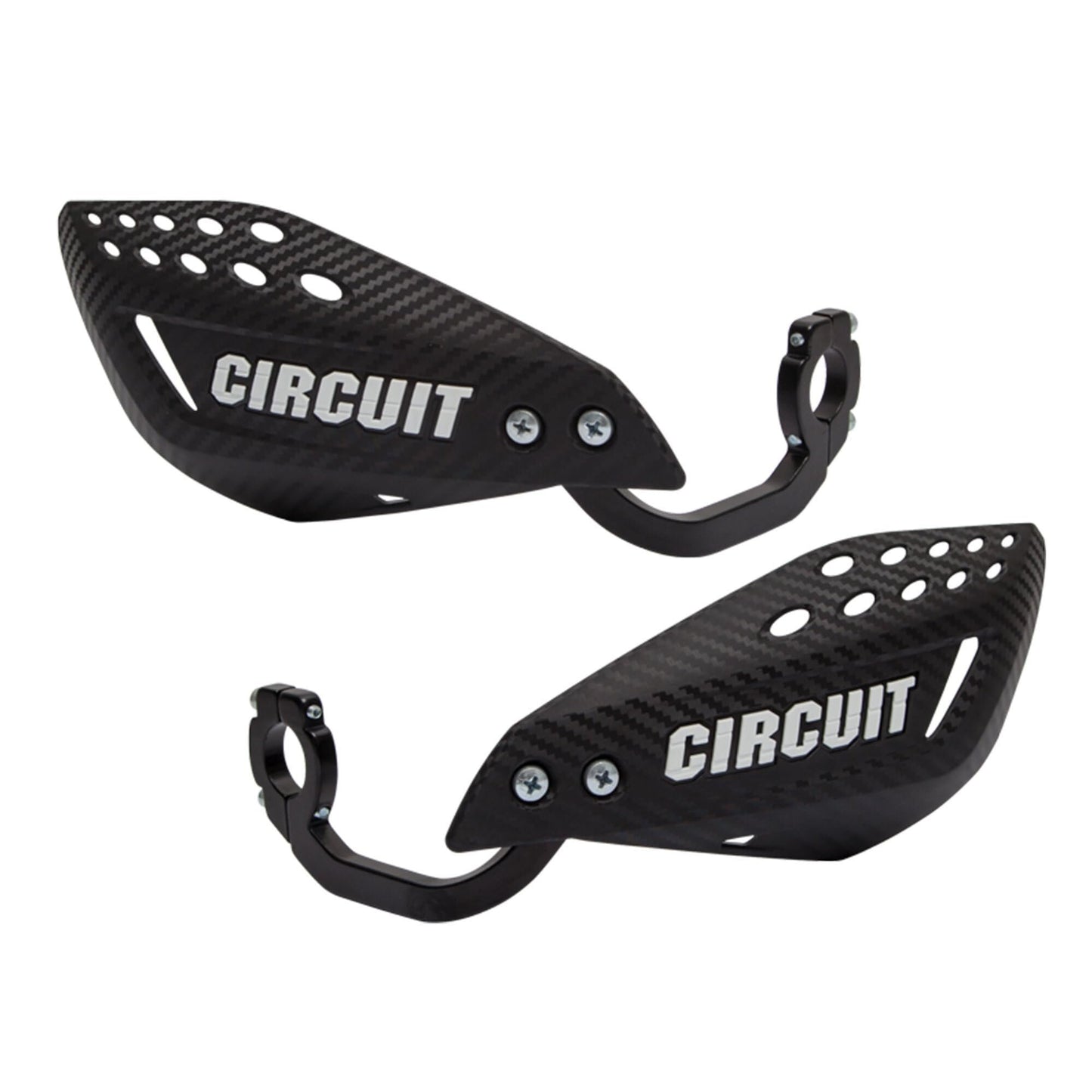 CIRCUIT EQUIPMENT Universal Motorcycle Handguards - High Strength Enduro Motorcycle Handguards Vector for Any Weather - Dirt Bike Handguards with Brackets, Nuts, & Screws