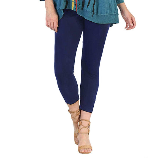 Jess & Jane Women's Mineral Washed Cotton Legging Capri