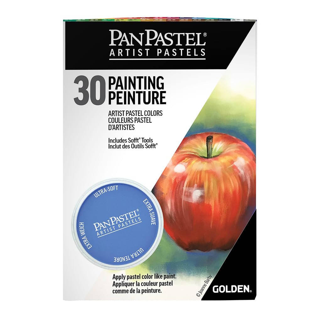 PanPastel Artist Pastels by GOLDEN, Painting Set, 30 Color, Professional Artist Pastels, Unique Pan Format (cake-like)
