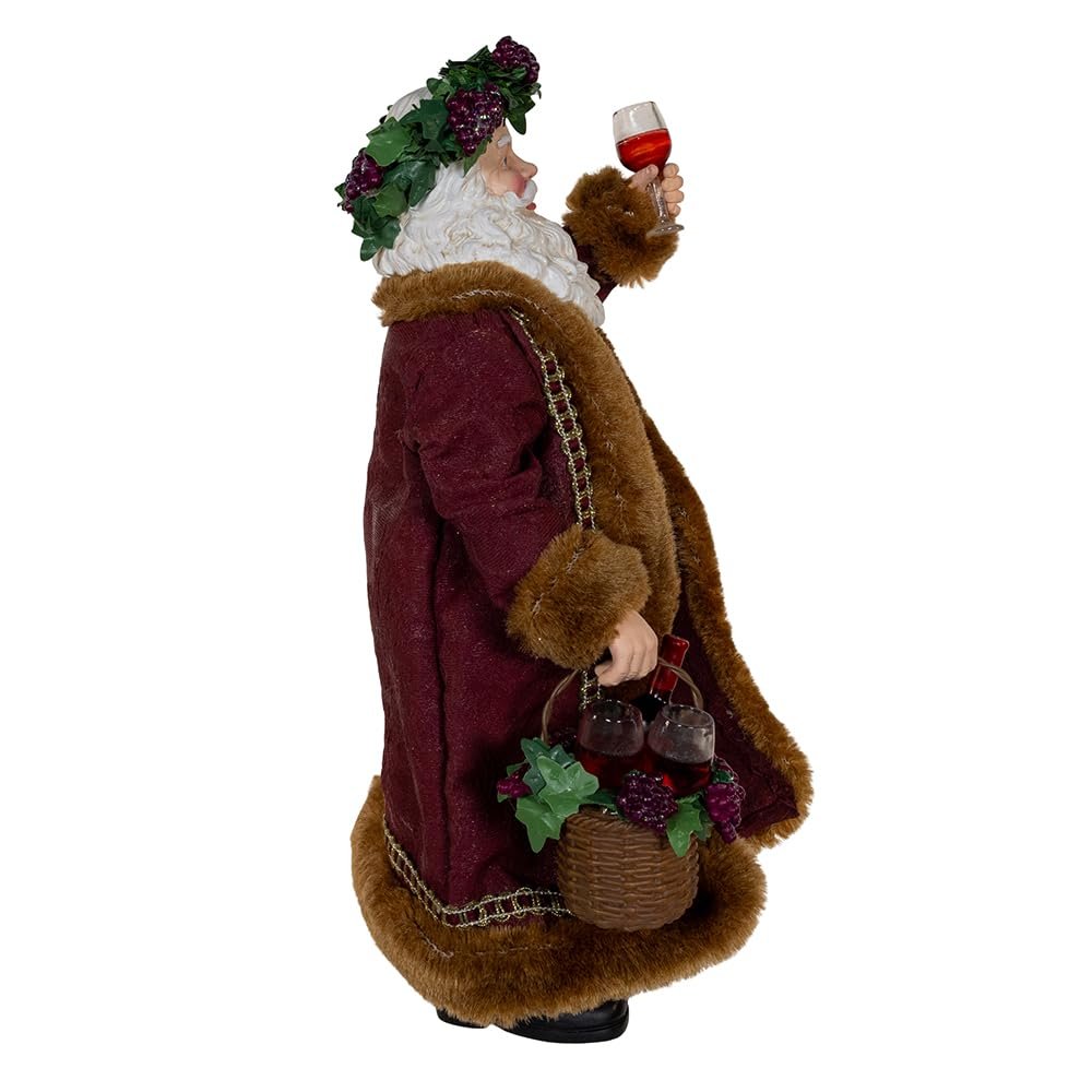 Kurt Adler 10.5-inch Fabriché™ Wine Santa