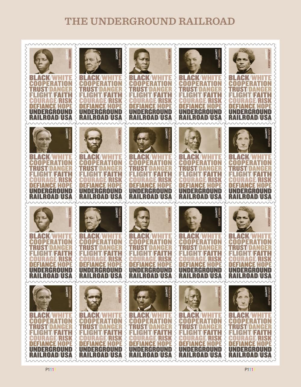 The Underground Railroad 2024 (Sheet of 20) First-Class Mail Forever Postage Stamps