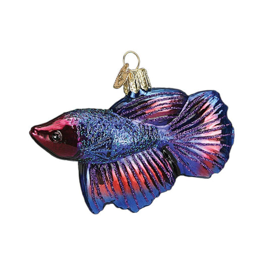 Betta Tropical Fish Old World Christmas Glass Ornament 12384 Decoration Free Box