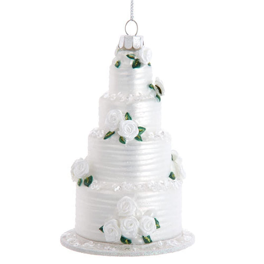 Kurt Adler 4.5-Inch Noble Gems™ Glass Four Tier Wedding Cake Ornament