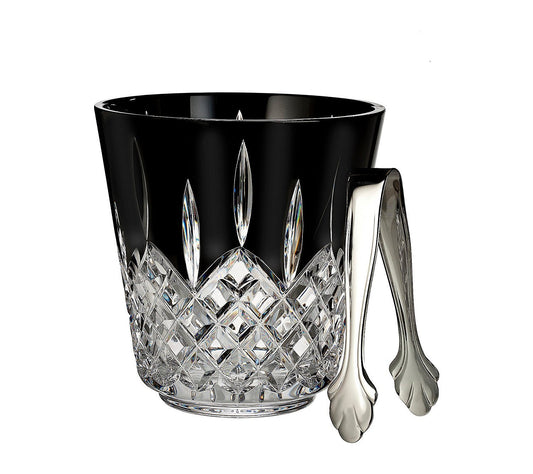 Waterford Lismore Black Ice Bucket with Tongs
