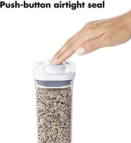 OXO Good Grips POP Container - Airtight Food Storage - 0.4 Qt Square (Set of 4) for Dried Herbs and More