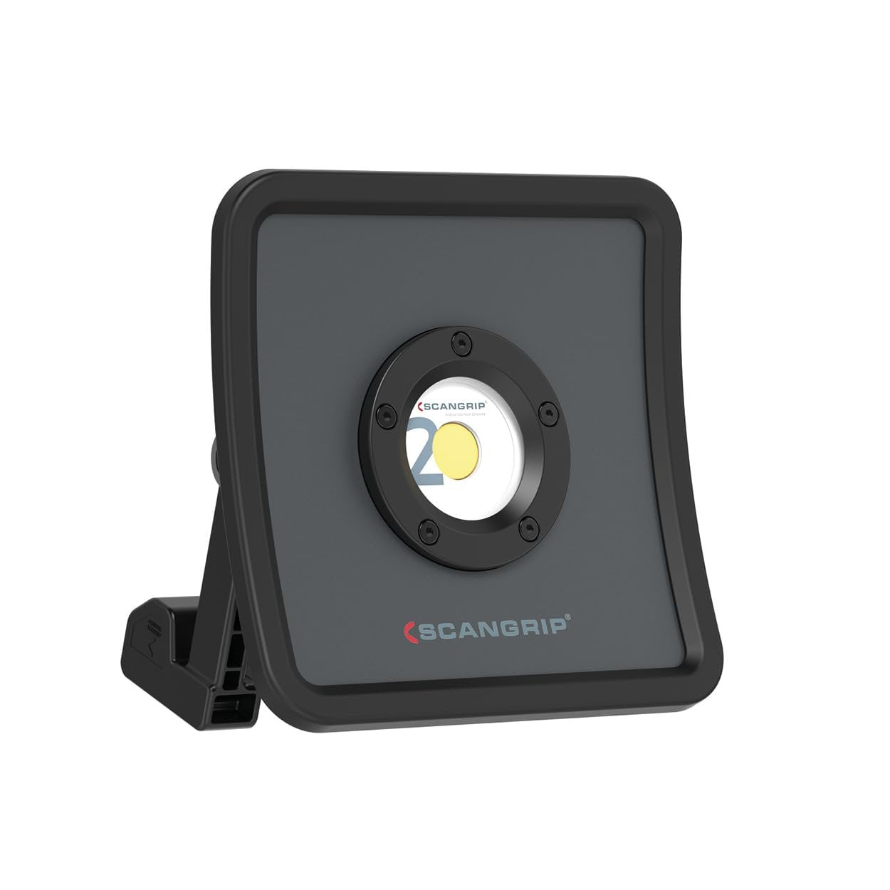 SCANGRIP NOVA R, Rechargeable COB LED Floodlight, 2000 Lumen, Handheld, 5 Step Dimming, Powerful Built-in Magnet, Waterproof (IP67), Long Operating Time, Slim and Compact, Built-in Power Bank with USB