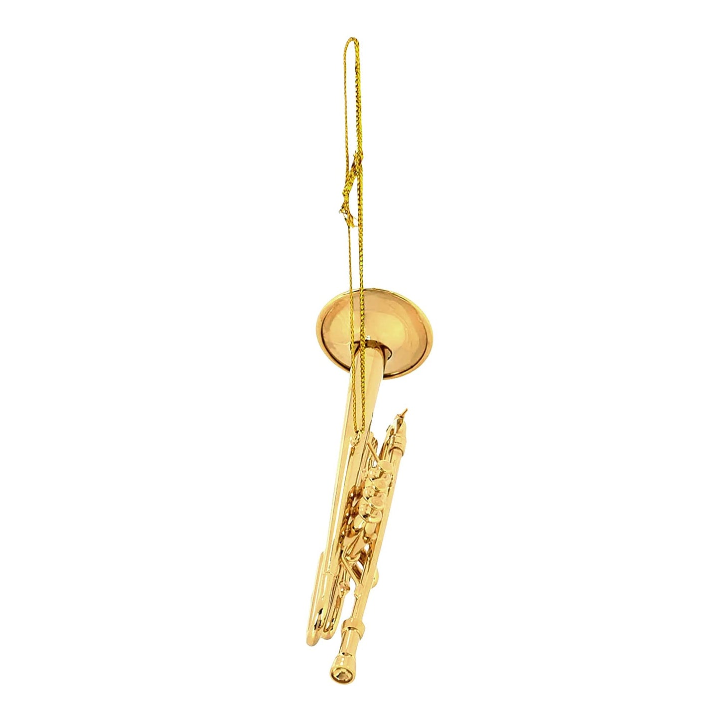 Broadway Gifts 3.5" Gold Brass Trumpet Ornament Decoration