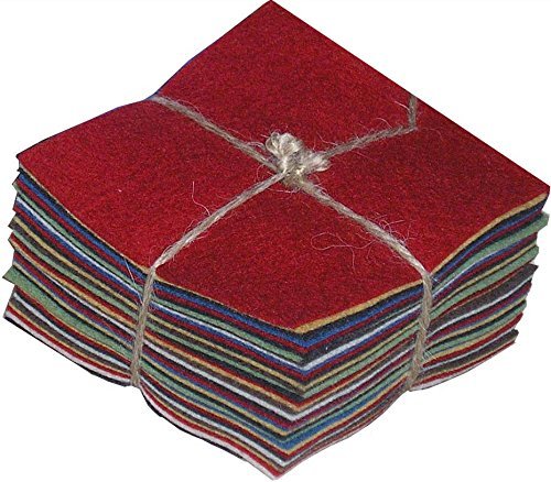 National Nonwovens WCF006-CP 100% Homespun Charm Pack Wool Felt